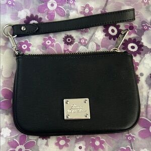Ralph Lauren Black Leather Wristlet